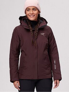 Arc'teryx Women's Andessa Maroon Hooded skii insulated Jacket